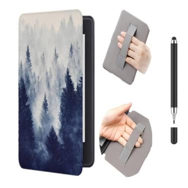 Imagem de Akacy Capa fina e leve com estampa pintada com alça de pulso para Kindle Paperwhite 7.0 (Geração 2024, números de modelo SA568B e SA569P), capa à prova d'água Wake/Sleep (15)