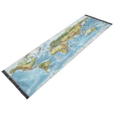 Imagem de JUZIHAI Tapete de corredor de 6 x 1,8 m, tapete de chão antiderrapante lavável tipo linho, tapete longo macio para quarto, cozinha, entrada, lavanderia, decoração de lavanderia