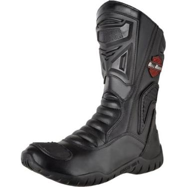 Imagem de Bota Motociclista Slim Soft Bell Boots Cano Alto Preta 4000, 39, Preto