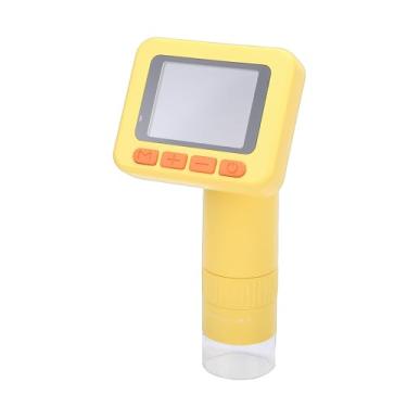 Imagem de Cryfokt Microscópio Infantil 1080p, Microscópio Digital 50-1000X Com Tela IPS de 2 Polegadas, Cartão de Armazenamento de 32 GB, Bateria de 2 Horas, Brinquedos de (W2 Amarelo Sem Cartão MicroSD)