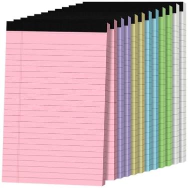 Imagem de 12 blocos de notas pequenos, blocos de notas coloridos, caderno pautado para faculdade, 12 x 20, blocos legais, bloco de notas de papel perfurado, cadernos pautados estreitos para trabalho, escola