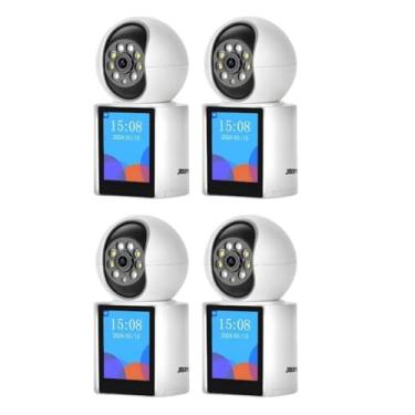 Imagem de Kit 4 ANJ.GG Câmera de Segurança Wi-Fi, Uso Interno/Externo, Estilo Domo, 1080p/720p, Detecção de Movimento, Monitoramento Bebê/Pet/Idosos, L7*4, Sem Fio/Com Fio, Áudio 2 Vias, AC/DC