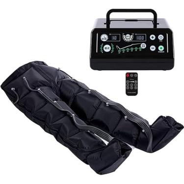Imagem de Massageador De Perna Massagem De Compressão De Ar Calças Botas Máquina De Massagem De Perna Para Envoltório De Coxa De Panturrilha Para Relaxamento De Uso Doméstico, Black
