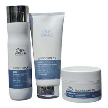 Imagem de Kit Wella Blondorplex Loiros Fortalece Repara Reconstroi 3u - Wella Pr