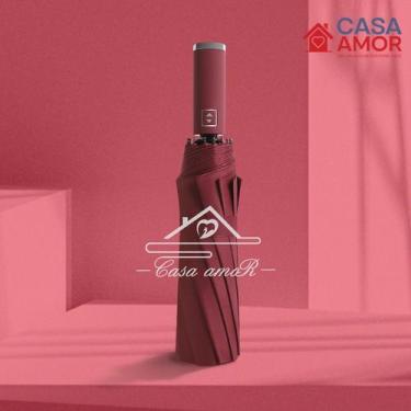 Imagem de Guarda Chuva Automático Abre e Fecha Reforçado Quilha Dupla Blackout C