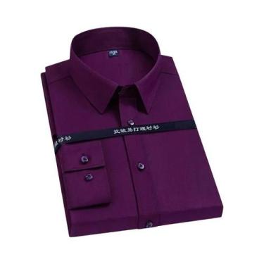 Imagem de Camisa Social Masculina Extra Grande 7XL De Fibra De Bambu, Não Amassa