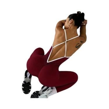 Imagem de Macacão Esportivo Rosa Para Meninas, Bodysuit Feminino De Uma Peça, Ro