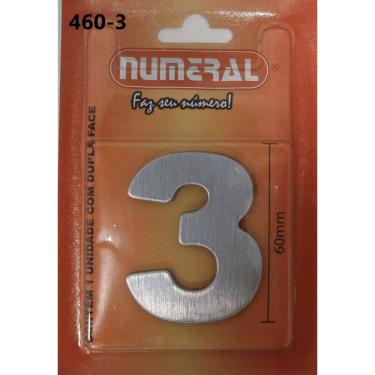 Imagem de Número Residencial Em Aço Escovado - N 3