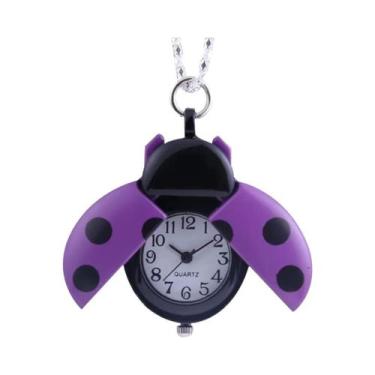 Imagem de Relógio De Bolso Em Forma De Besouro Dourado Pequeno E Fofo, Leve, Com