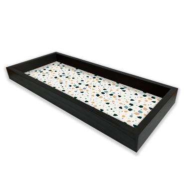 Imagem de Bandeja Preta com Gravura Impermeável "Granilite" 34cm D05 - D'Rossi