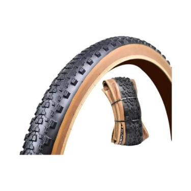 Imagem de Pneu De Bicicleta MTB Gravel Dobrável Preto/Amarelo 60TPI 26 27.5 29 P