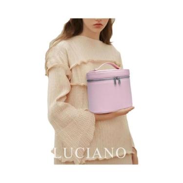 Imagem de Bolsa De Maquiagem Portátil De Grande Capacidade, Design Simples E Lux