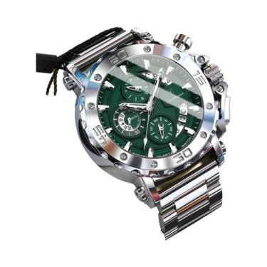 Imagem de Relógio De Quartzo Masculino À Prova d'Água Em Aço Inoxidável Luminoso