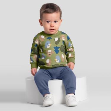 Imagem de Conjunto Bebê menino em moletom Brandili Baby