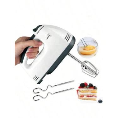 Imagem de Batedeira Portatil De Mão 180W Pão Massa Bolo 110V Com 7 Velocidades -