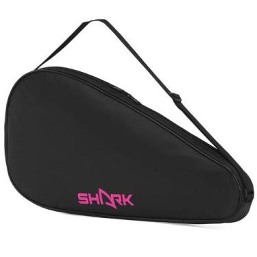Imagem de Capa Shark Para Raquete De Beach Tennis Preta e Pink