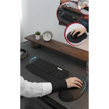 Imagem de Kit Mousepad + Apoio Ergonômico Teclado Conforto Total - Congratulatio