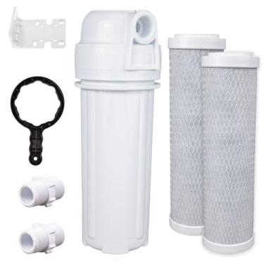 Imagem de Filtro Água Caixa Dágua Cavalete 2 Refil Carvãoativado Chave - Royal B