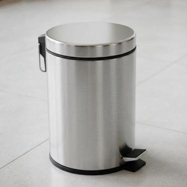 Imagem de Lixeira Inox 12L com Pedal e Balde Removível Moderna - OLAR HOME