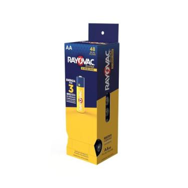 Imagem de Pilha Zinco Aa4 Rayovac Amarelinhas Tubo Com 48 Unidades