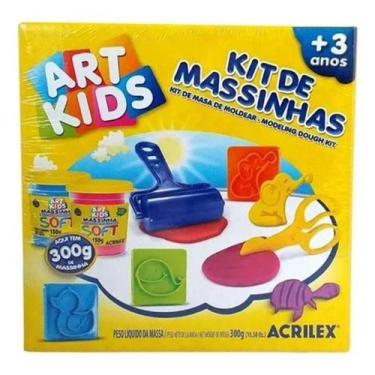 Imagem de Kit Massinha De Modelar Art Kids Carimbos 40007 - Acrilex - Tend Tudo