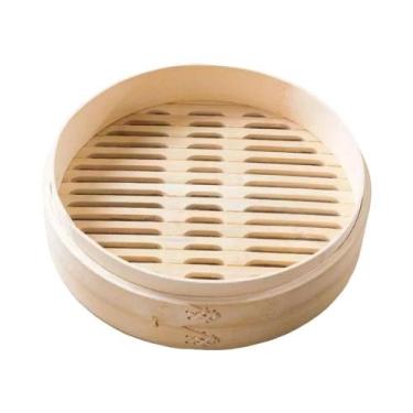 Imagem de Cesto De Bambu Para Cozinhar Dim Sum, Pães Bao E Lanches De Vegetais C