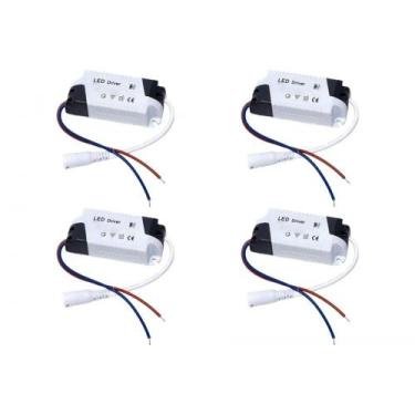 Imagem de Kit C/4 - Driver Reator Fonte para Led Com Conector 48W A... - ASANTOS