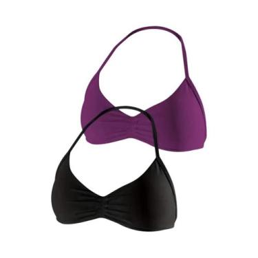 Imagem de Top Esportivo Feminino Acolchoado Com Costas Abertas, Tipo Halter, Par