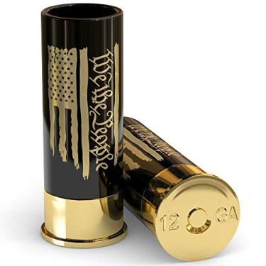 Imagem de Old Southern Brass Conjunto de 4 copos de shot calibre 12 - Bandeira americana patriótica We The People
