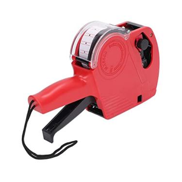 Imagem de Etiqueta de preço de 8 dígitos tamanho compacto etiqueta de preço manual fabricante para saco plástico de arma Vermelho