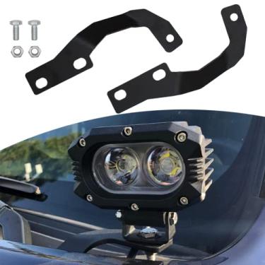 Imagem de KANGIKX Suporte de luz para capô de vala para montagem auxiliares off-road suportes de luz de cápsula de LED para Toyota 4Runner 2010+