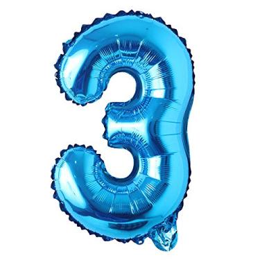 Imagem de Balões de festa de aniversário azul de 101,6 cm, decorações de casamento, alfabeto, letras de hélio, balões de hélio, suprimentos para chá de bebê (101,6 cm, azul puro 3)