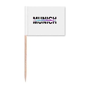 Imagem de Urban Radio Bandeira de palito de dente com arquitetura da Alemanha para decoração de festa