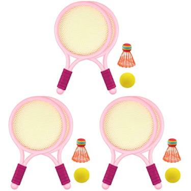 Conjunto de raquete tenis infantil clispeed com 2 pecas plastico