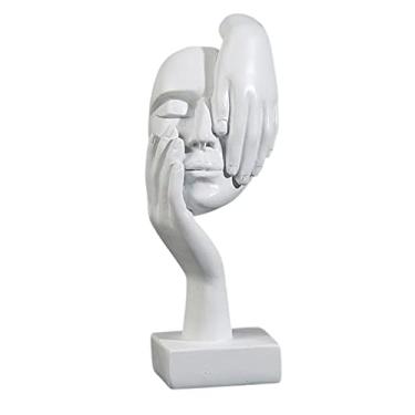 Imagem de WeiLaiKeQi Estátua de Pensador, Estatueta de Arte Abstrata, Esculturas de Resina Doméstica Modernas Objetos Decorativos Piano Decoração de Mesa para Sala Criativa Casa, Estudo de Escritório