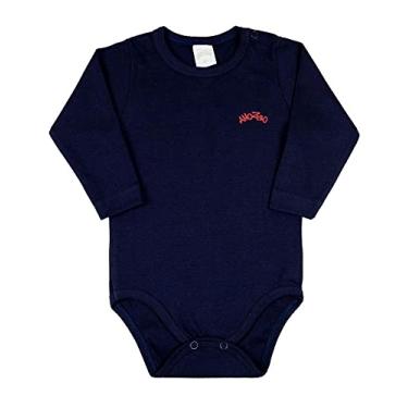 Imagem de Body Bebê Suedine Básico - Marinho 2