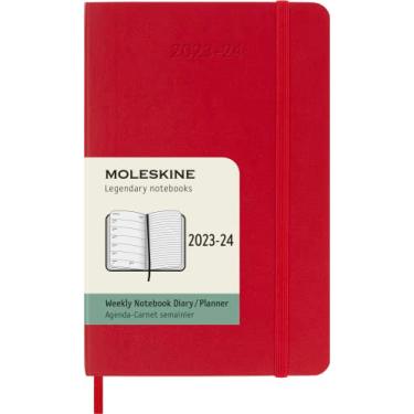 Imagem de Moleskine 2023-2024 Weekly Planner, 18M, Pocket, Scarlet Red, Soft Cover (3.5 x 5.5)