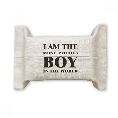 Imagem de I Am The Piteous Boy Capa de papel para lenços faciais Bolsa de linho de algodão