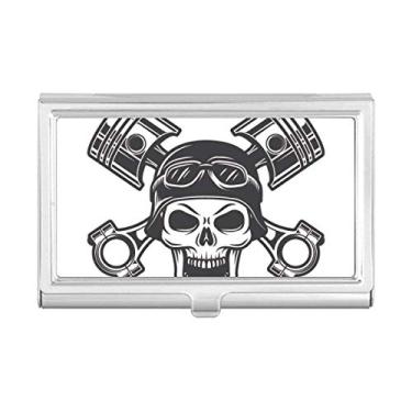 Imagem de Bolsa carteira de bolso com estampa de óculos de luz de motocicleta de esqueleto