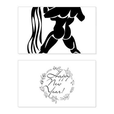 Imagem de Constellation Aquarius Signo do Zodíaco Ano Novo Festival Cartão de felicitações Mensagem Abençoada Presente