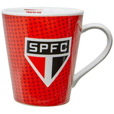 Imagem de Caneca Porcelana São Paulo Times de Futebol Vermelho/Preto/Branco