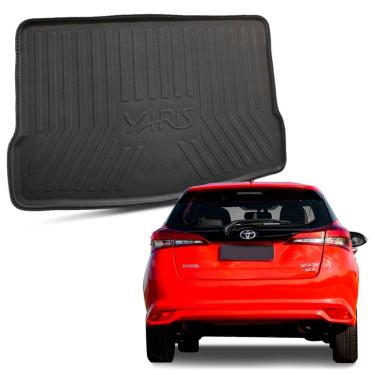 Imagem de Tapete Porta Malas Yaris Hatch 2019 a 2022 Preto Fabricado em Eva com Bordas de Segurança
