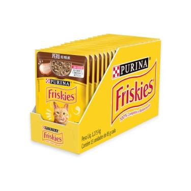 Imagem de Pack Ração Úmida Friskies Para Gatos Adultos Sabor Peru Ao Molho - Com 15 Sachês 85g