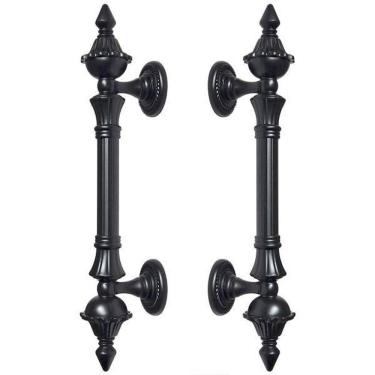 Imagem de Puxador Duplo Classic 260mm Preto Fosco Porta Colonial