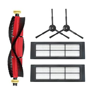 Imagem de HMHAMA Kit de acessórios de substituição compatível com peças de aspirador de pó Mi Roborock S5 S5MAX S6, 1 escova de rolo principal, 2 escovas laterais, 2 filtros HEPA