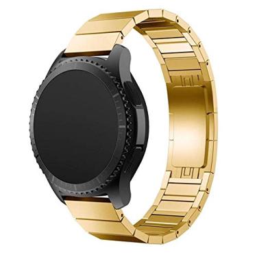 Imagem de Pulseira 22mm Metal 1 Elo compatível com Samsung Galaxy Watch 3 45mm - Galaxy Watch 46mm - Gear S3 Frontier - Amazfit GTR 47mm Marca LTIMPORTS (DOURADO)