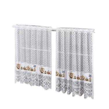 Imagem de Cortina Pia Vitro Renda Cozinha Bule 1,60X0,80 Alt