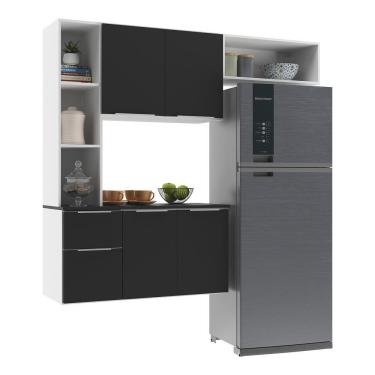 Imagem de Armário de Cozinha Compacta MP2003 Sofia Multimóveis Branca/Preta