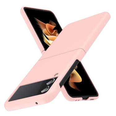 Imagem de CMYFUTNG Capa para Galaxy Z Flip 3 5G, leve, slim fit, proteção contra quedas, resistente à prova de choque, capa para Samsung Galaxy Z Flip3 5G, fina, rígida, PC, proteção à prova de choque, rosa 4-Z