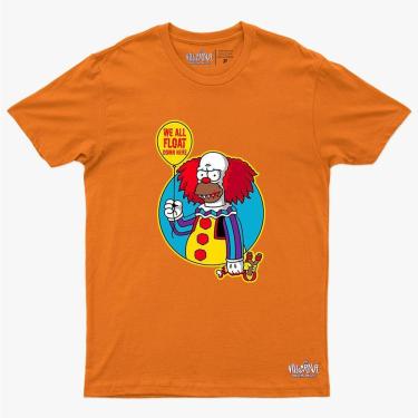 Imagem de Camiseta Homer Palhaço It Balão DTF Desenho Camisa Algodão-Unissex